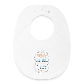 Inspirational Flying Mindset Quote - Bavoir bébé bio - blanc - Devant