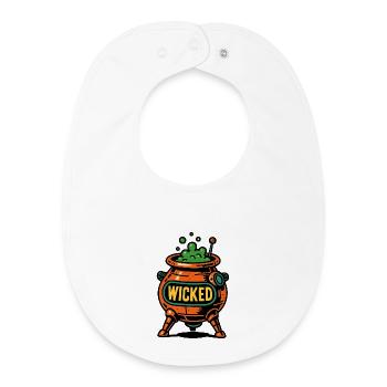 Halloween witch pot - Baby Organic Bib - white - Front