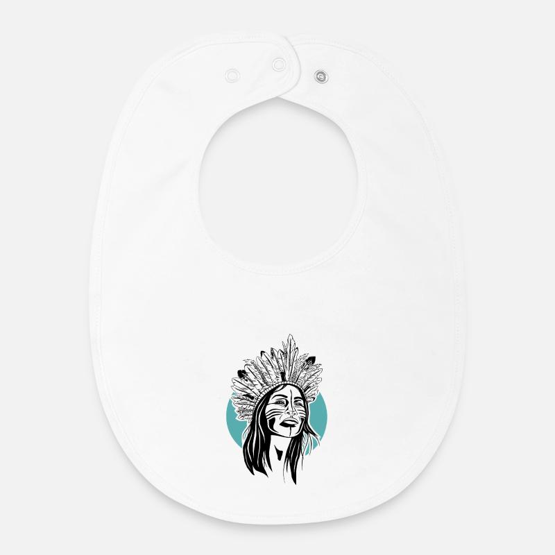 caribes - Bavoir bébé bio - blanc