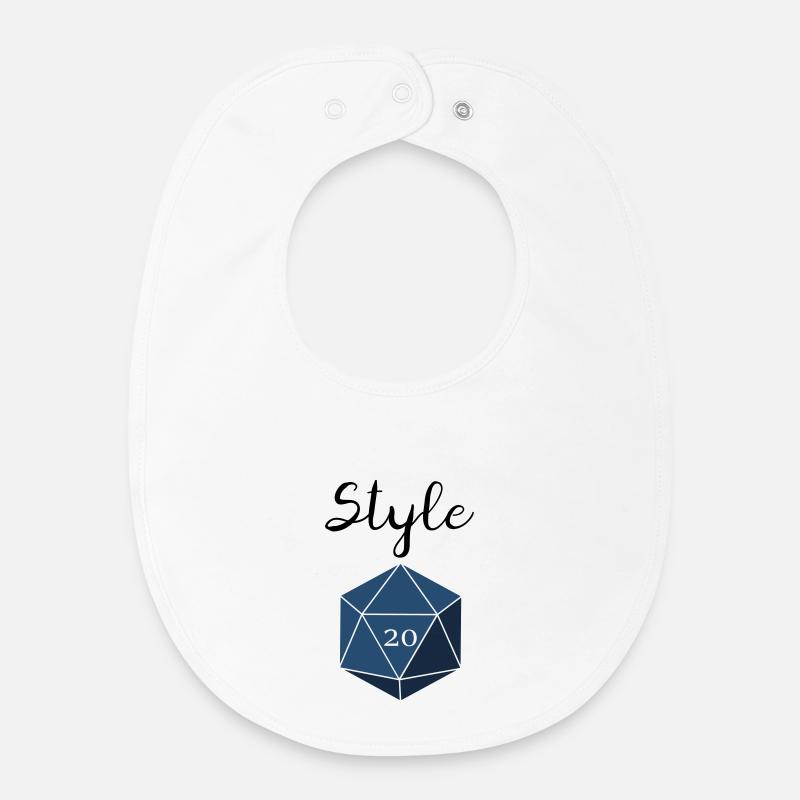Style Check d20 - Baby Organic Bib - white