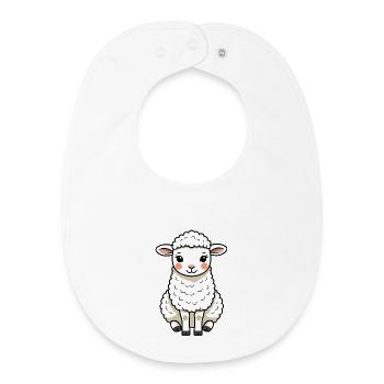 Cute Sheep Cute - Baby Organic Bib - white - Front