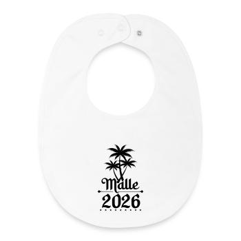 Malle 2026 - Bavoir bébé bio - blanc - Devant