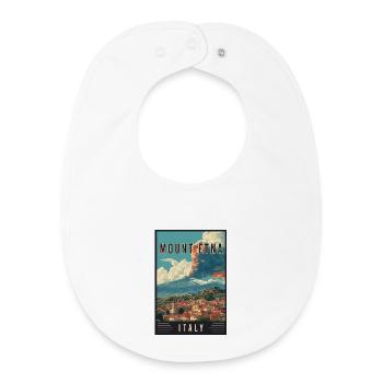 Experience Volcano Adventure and Mount Etna Italy - Baby Organic Bib - white - Front