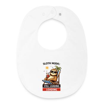Sloth Mode: Still Loading - Baby Organic Bib - white - Front