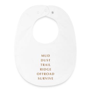 Shoulder writing - Baby Organic Bib - white - Front