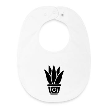 Aloe Vera Houseplant Flower Shop Logo Florist - Baby Organic Bib - white - Front