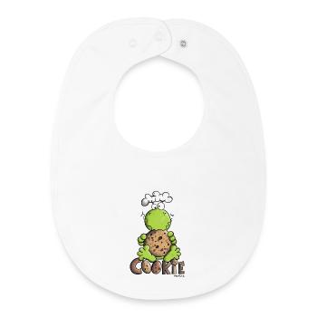 Frosch mit Cookie - Baby Organic Lätzchen - Weiß - Vorne