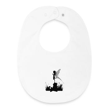 Cute little fairy - Baby Organic Bib - white - Front
