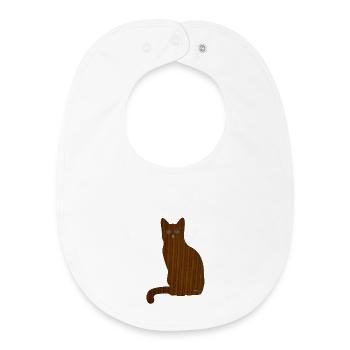 Miaou de chat - Bavoir bébé bio - blanc - Devant