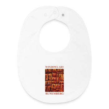 WINDOWS ART LOUIS RUNEMBERG ADAGP - Baby Organic Bib - white - Front