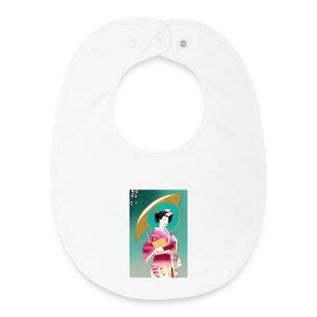 Geisha 2 - Baby Organic Lätzchen - Weiß - Vorne