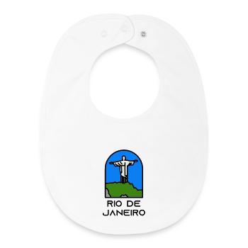 Rio de Janeiro - Bavoir bébé bio - blanc - Devant