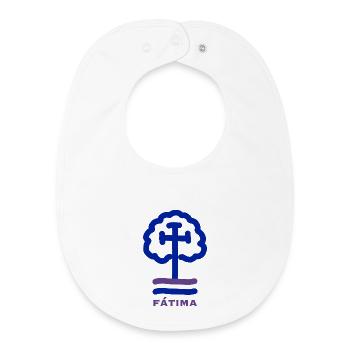 Chemins de pèlerinage à Fatima, Portugal, balise - Bavoir bébé bio - blanc - Devant