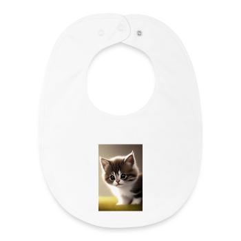 Baby Cat - Baby Organic Bib - white - Front