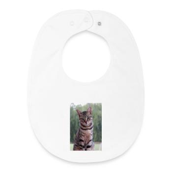 Cat Kitten - Baby Organic Bib - white - Front