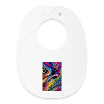 Abstrakte Kunst - Baby Organic Lätzchen - Weiß - Vorne