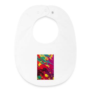 Abstrakte Kunst - Baby Organic Lätzchen - Weiß - Vorne