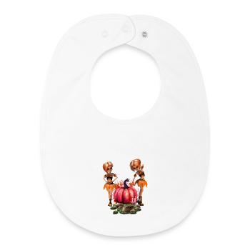 Design mignon d’Halloween - Bavoir bébé bio - blanc - Devant