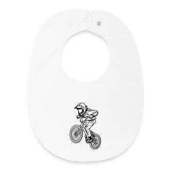 BMX Garçon - Bavoir bébé bio - blanc - Devant