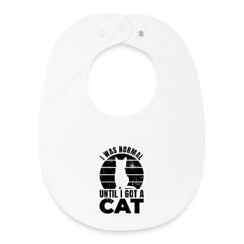 Cat Lover Saying - Baby Organic Bib - white - Front