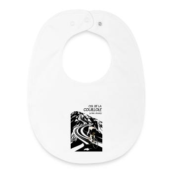 Ascent of the Col de la Couillole - Baby Organic Bib - white - Front