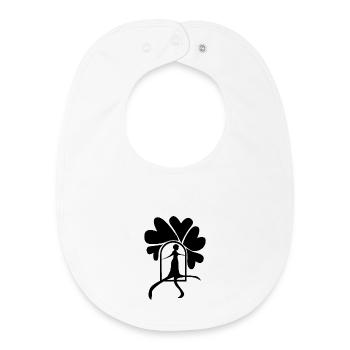 Step out black - Baby Organic Bib - white - Front