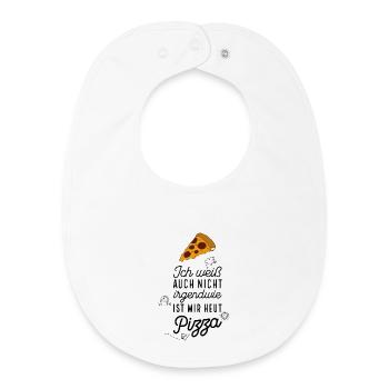 Dictons amusants Pizza - Bavoir bébé bio - blanc - Devant