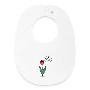 Floraison fabuleuse - Bavoir bébé bio - blanc - Devant