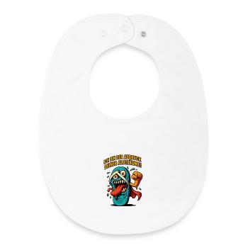 Démon à la Langue du Cauchemar - Bavoir bébé bio - blanc - Devant