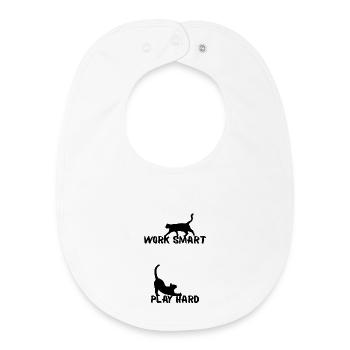 Travaillez intelligemment - Bavoir bébé bio - blanc - Devant