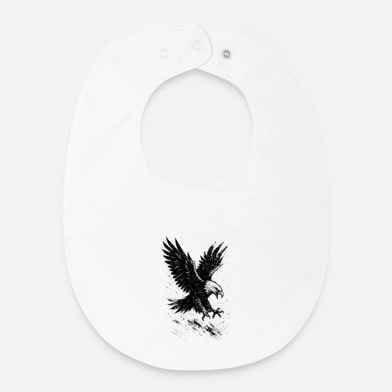 Liberté prédatrice - Bavoir bébé bio - blanc