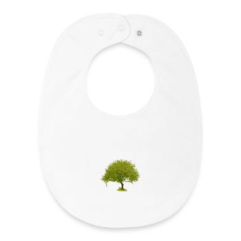 Grüner Sommerbaum - Baby Organic Lätzchen - Weiß - Vorne