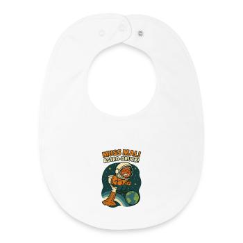 WC Muss Mal Astro Druck - Bavoir bébé bio - blanc - Devant