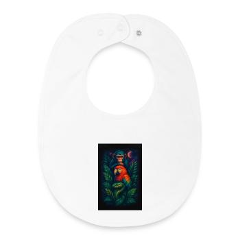 Galactic Wilderness Totem - Baby Organic Bib - white - Front
