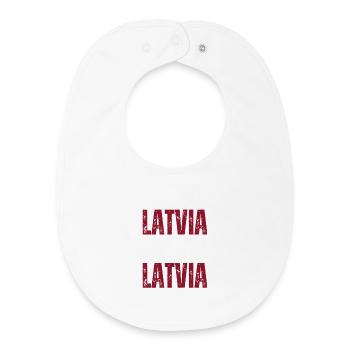 Latvian pride, I love Latvia - Baby Organic Bib - white - Front