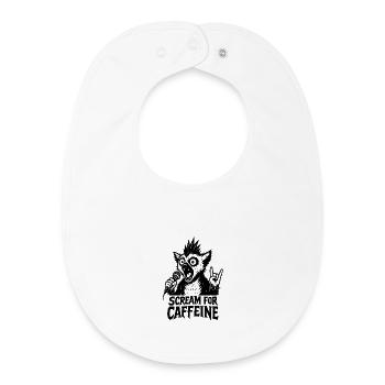 Criez pour la caféine - Bavoir bébé bio - blanc - Devant