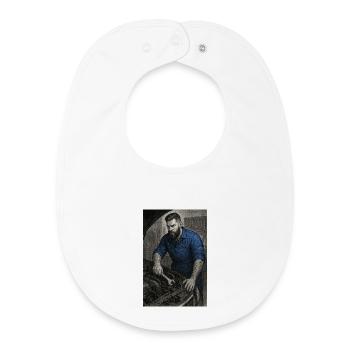 Artisan industriel avec clé - Bavoir bébé bio - blanc - Devant