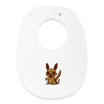 Bloody Rabbit Illustration - Baby Organic Bib - white - Front