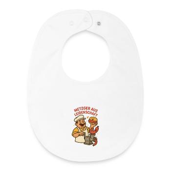 Boucher passionné et plein d'humour - Bavoir bébé bio - blanc - Devant