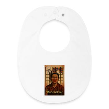 Œuvre d’art de protestation pour la justice au Tibet - Bavoir bébé bio - blanc - Devant