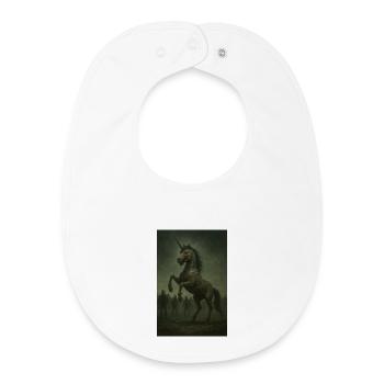 Zombie Einhorn  - Baby Organic Lätzchen - Weiß - Vorne
