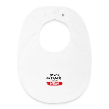 Attitude anti-positivité sans lettrage - Bavoir bébé bio - blanc - Devant