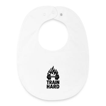 Une motivation d’entraînement ardente - Bavoir bébé bio - blanc - Devant