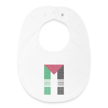 drapeau palestinien - Bavoir bébé bio - blanc - Devant