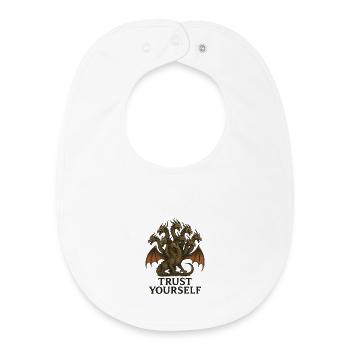 Dragon à neuf têtes : Faites-vous confiance - Bavoir bébé bio - blanc - Devant