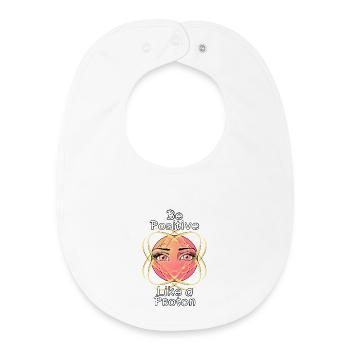 Soyez positif comme un proton - Bavoir bébé bio - blanc - Devant