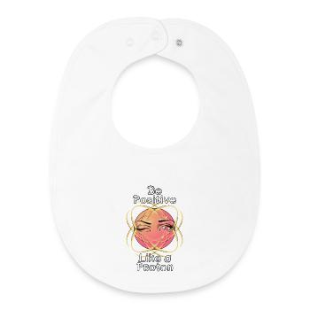 Soyez positif comme un proton - Bavoir bébé bio - blanc - Devant
