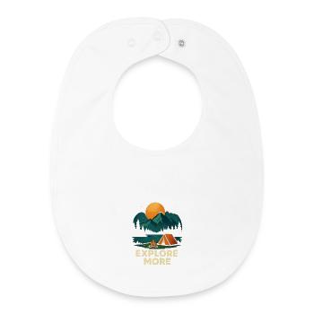 Explore More Outdoors - Baby Organic Bib - white - Front