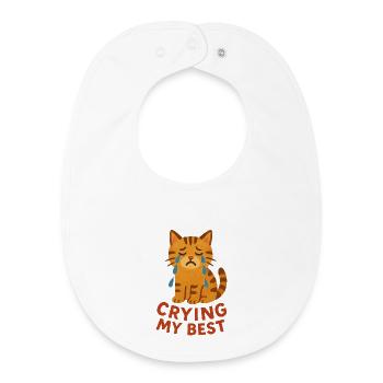 Weinen, meine beste Katze - Baby Organic Lätzchen - Weiß - Vorne