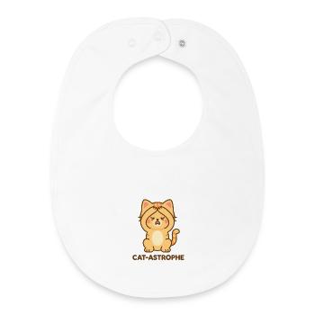 Astrophe de chat - Bavoir bébé bio - blanc - Devant